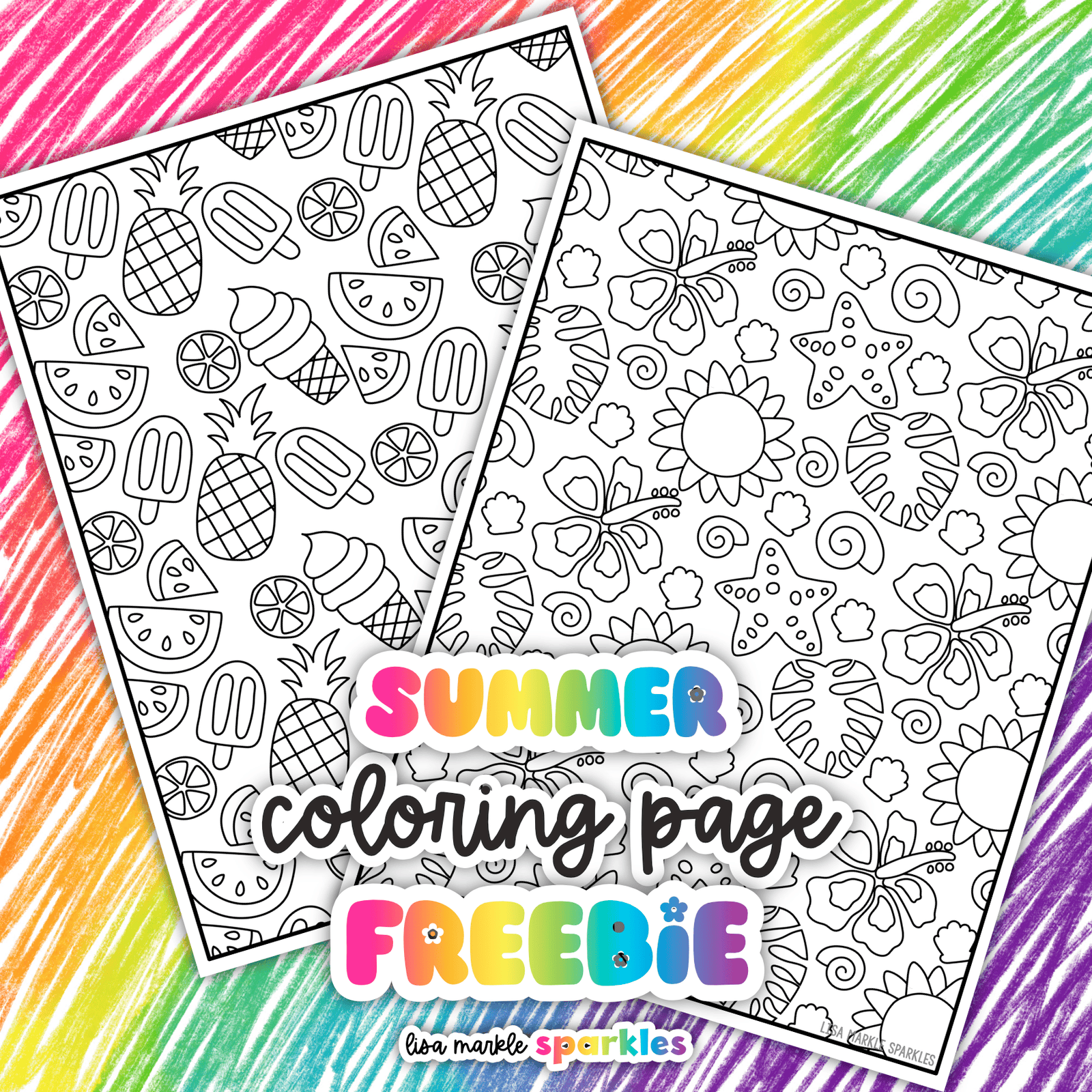summer coloring page free printable