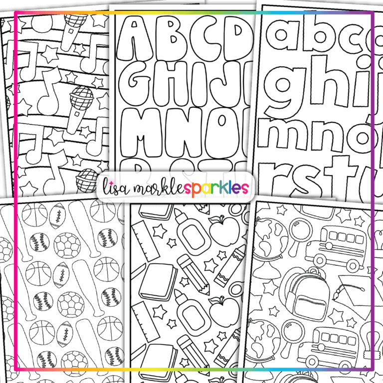 Free Back to School Coloring Pages - Lisa Markle Sparkles Coloring Pages