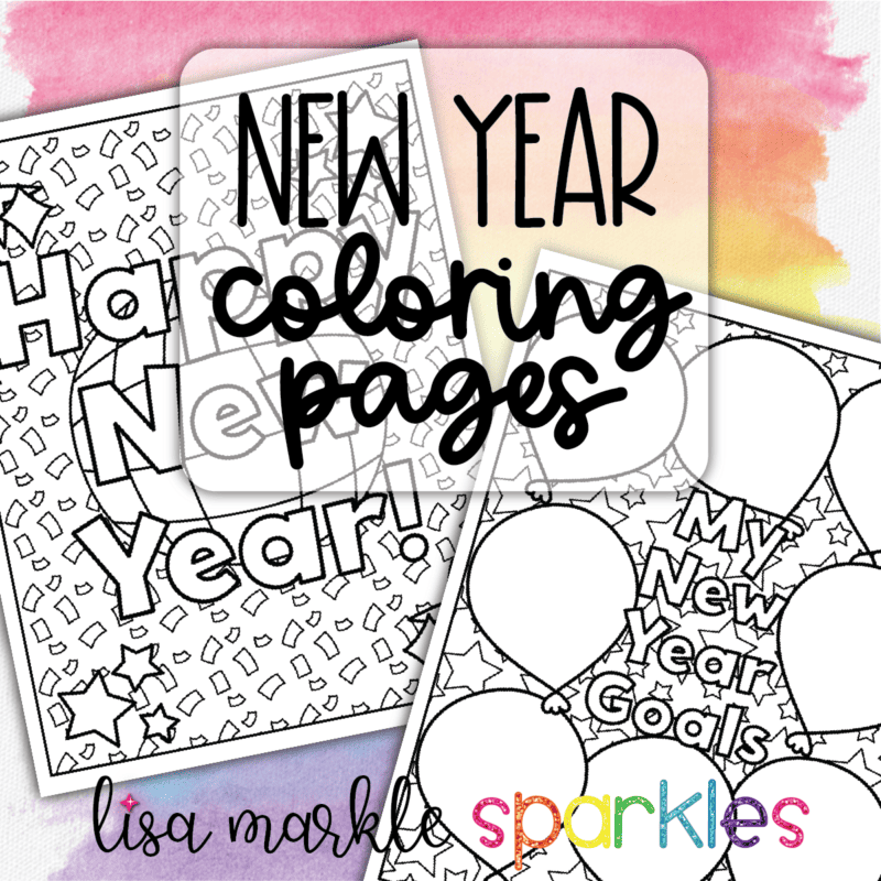 New Years Eve Printable Coloring Pages - Lisa Markle Sparkles Clipart ...