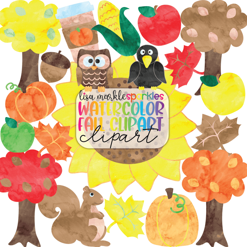 Watercolor Fall Autumn Clipart