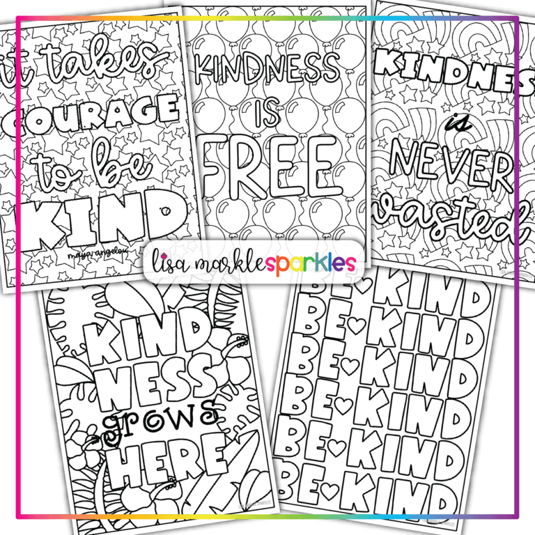 Free Printable Kindness Coloring Pages - Lisa Markle Sparkles Clipart ...