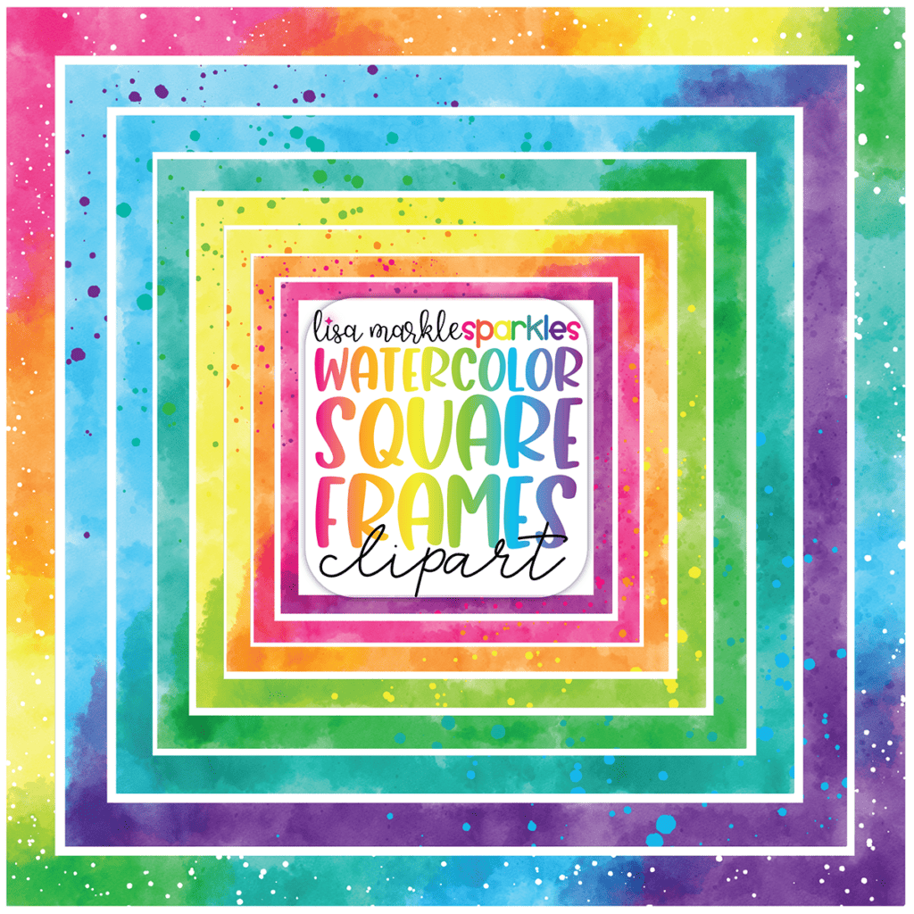 Watercolor Rainbow Chunky Crayon Clipart - Lisa Markle Sparkles Clipart and  Graphic Design