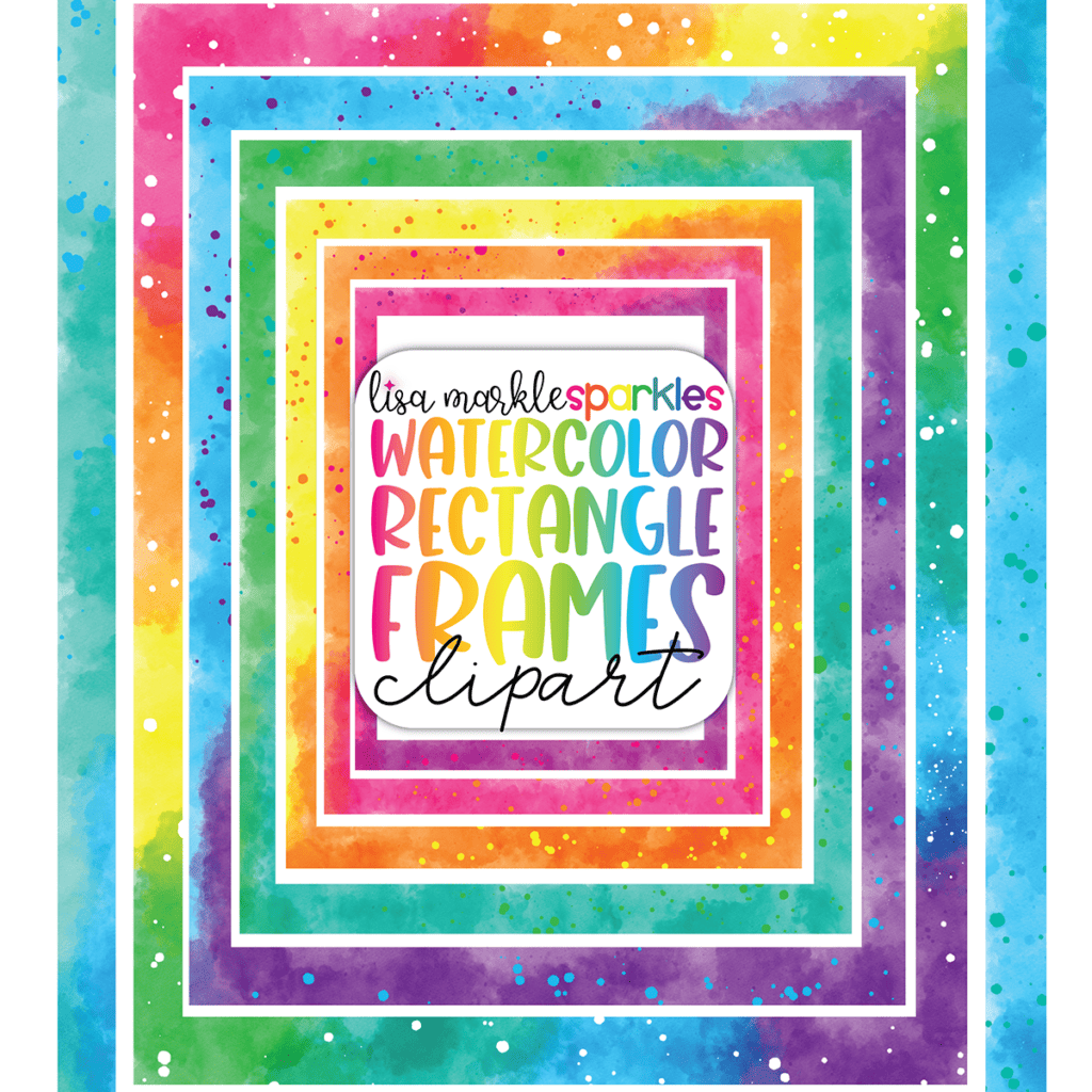 Watercolor Rainbow Chunky Crayon Clipart - Lisa Markle Sparkles Clipart and  Graphic Design