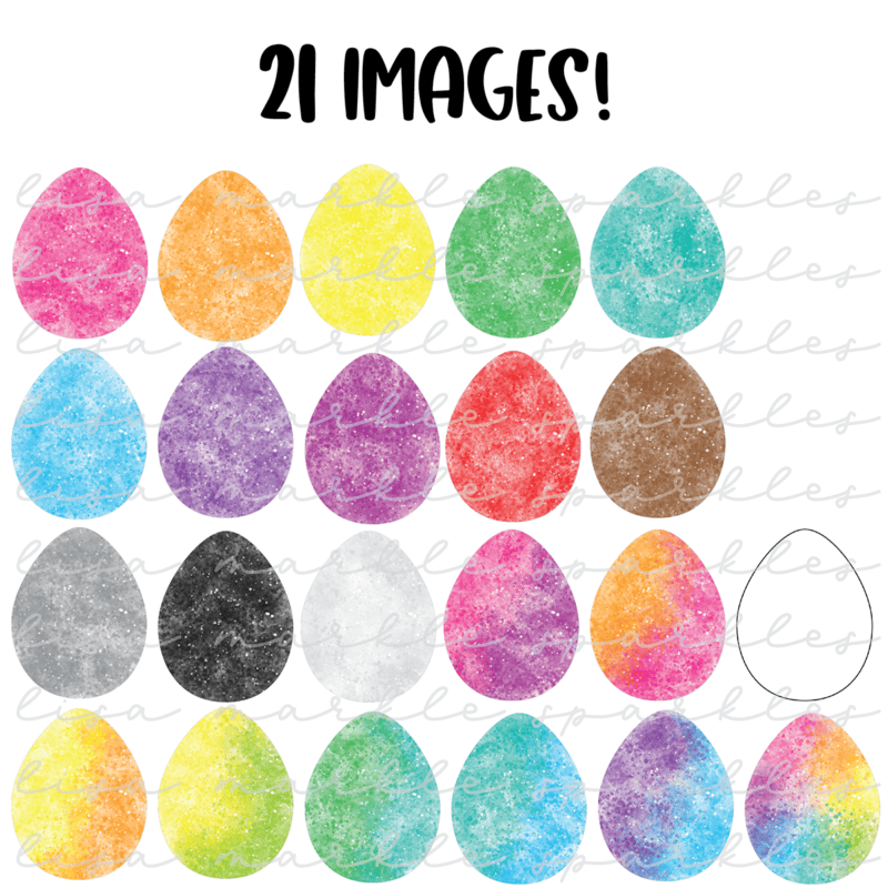 Watercolor Rainbow Spring Easter Egg Clipart