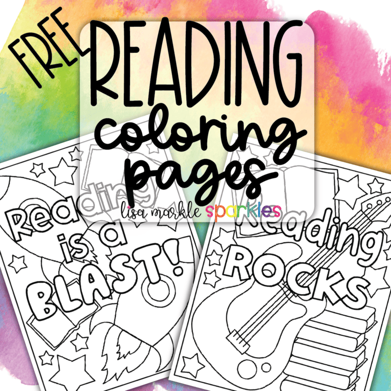 Free Reading Coloring Pages Printable PDF - Lisa Markle Sparkles ...