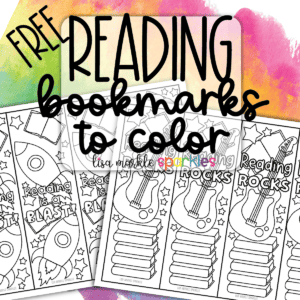 free printable bookmarks to color