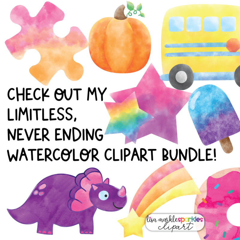 Watercolor Clipart Unlimited Growing Bundle