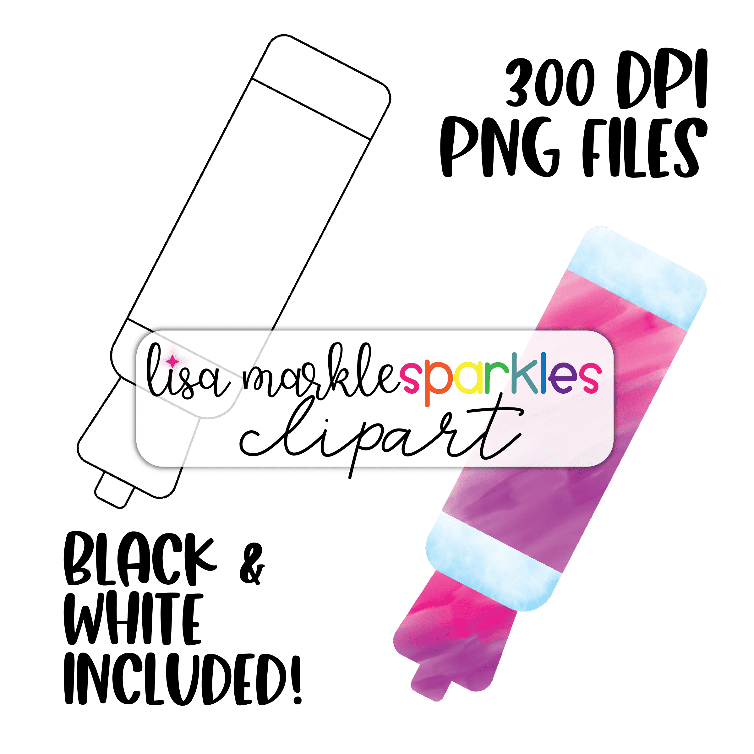 watercolor dry erase markers clipart