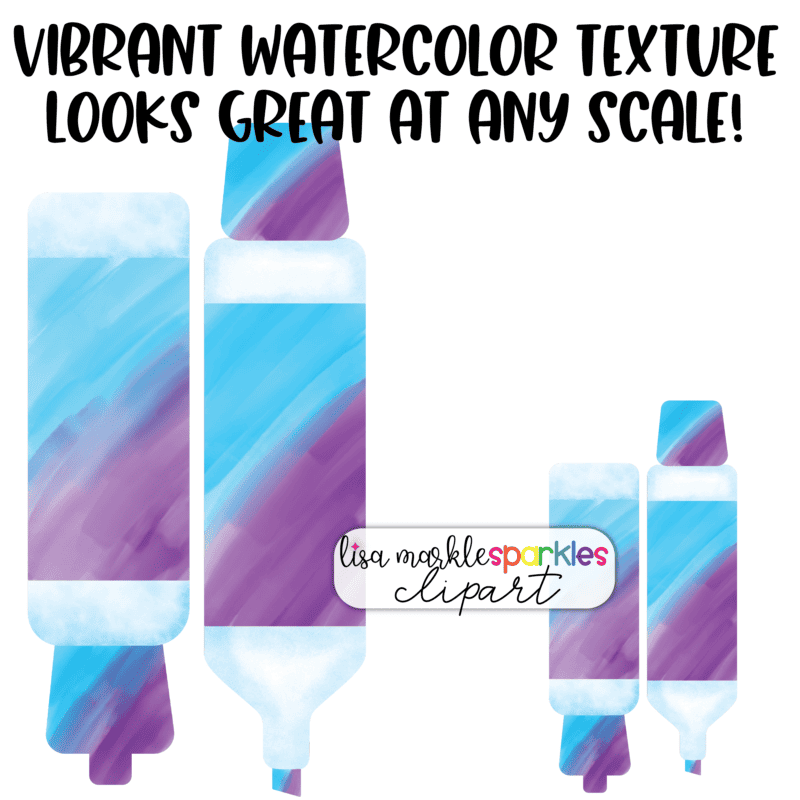 watercolor dry erase markers clipart