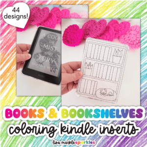 Printable Kindle Inserts Coloring Reading Book Tracker