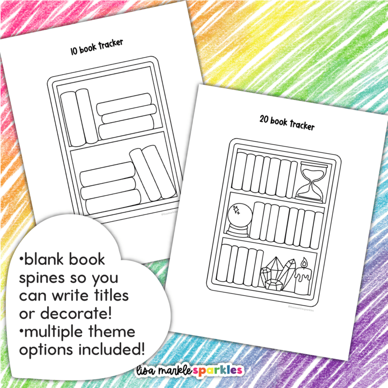 Printable Kindle Inserts Coloring Reading Book Tracker