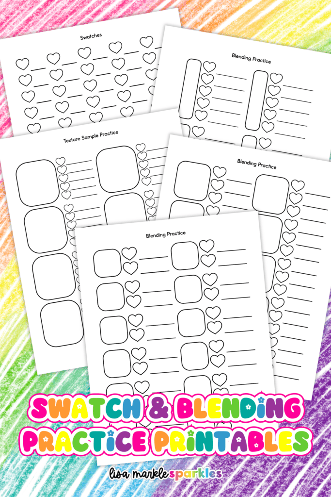 Free Printable Color Swatch Chart and Alcohol Marker Blending Practice Pages