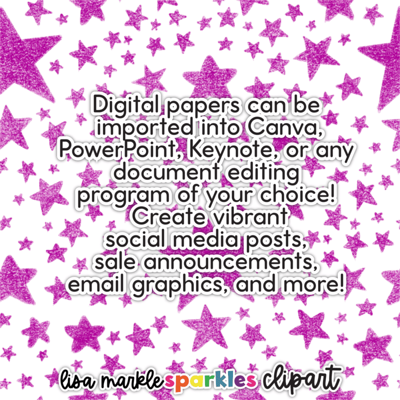 Crayon Star Digital Paper Backgrounds Back to School Doodle Scribble Clipart