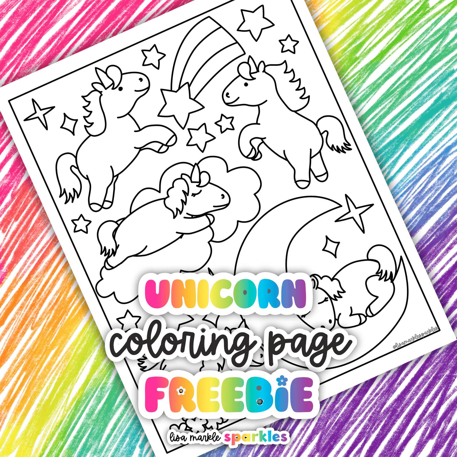 unicorn coloring page free printable