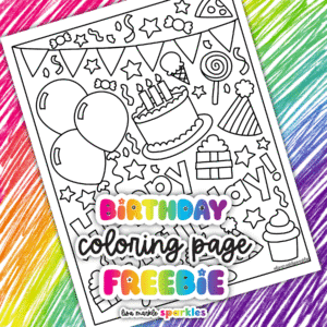 birthday coloring page