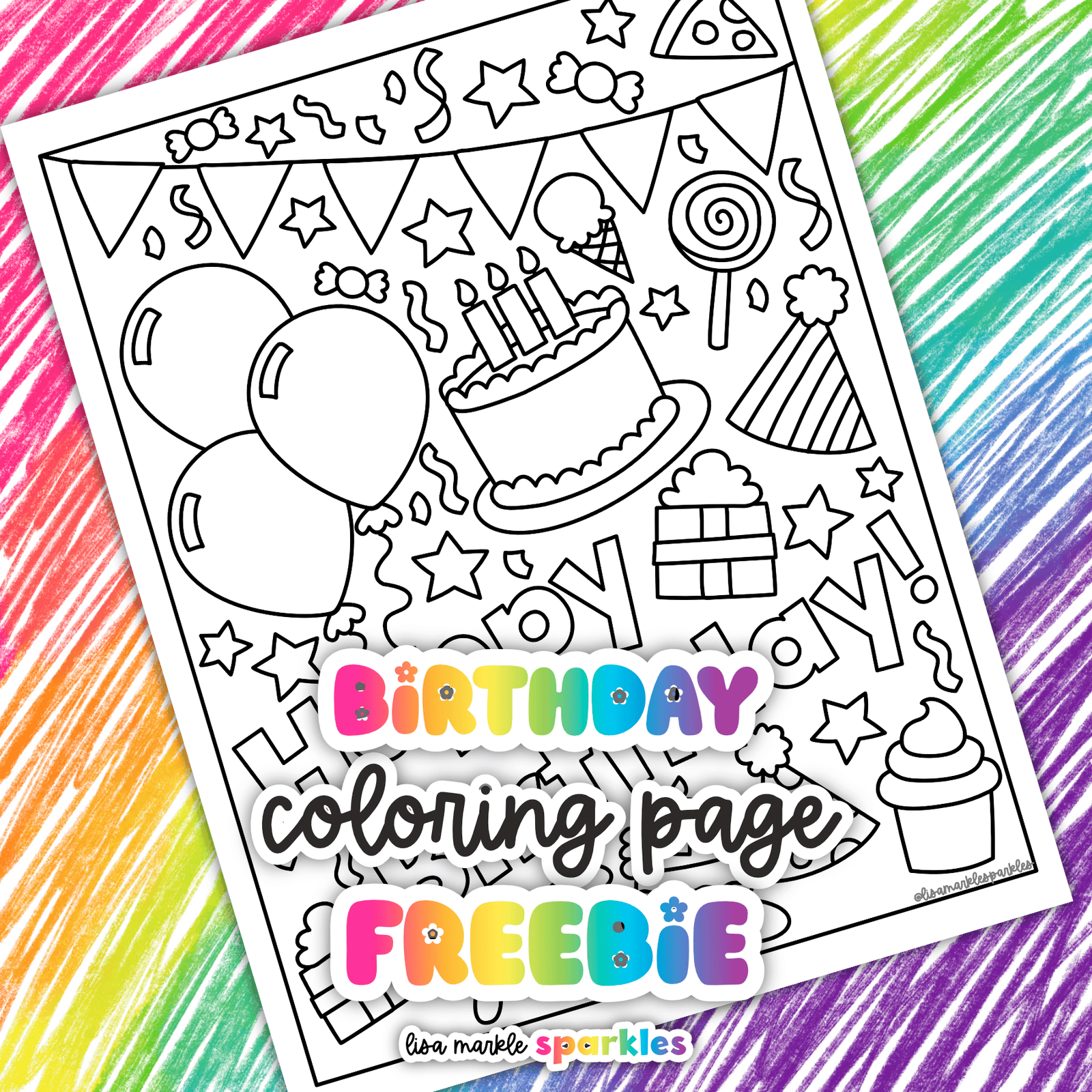 birthday coloring page