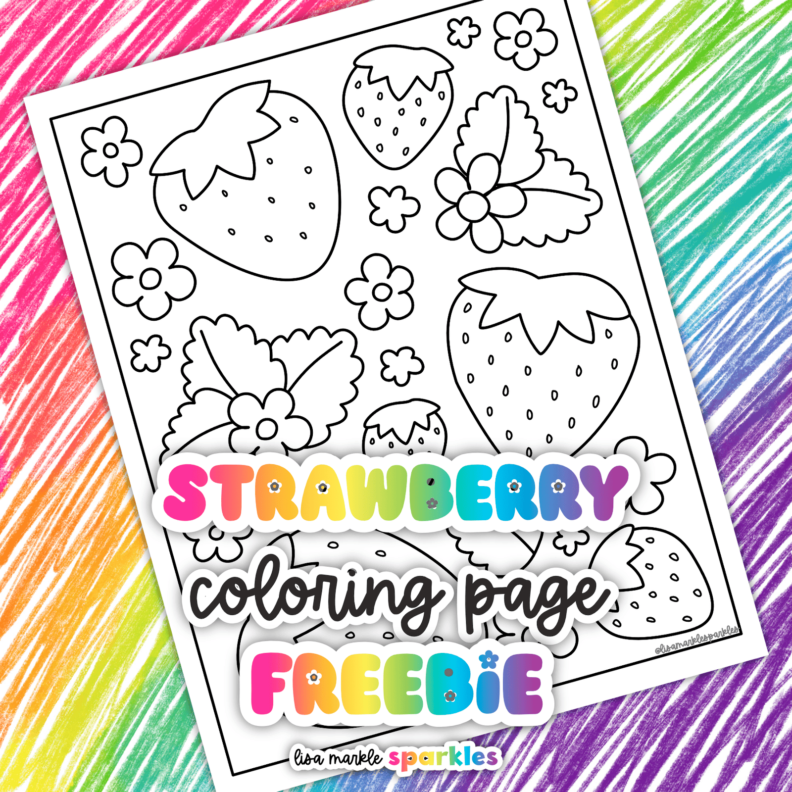 strawberry coloring page