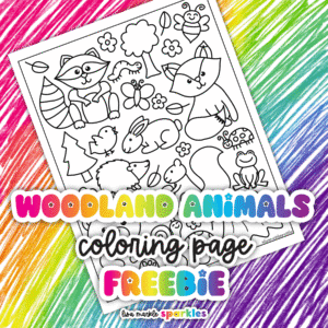 woodland forest animal coloring page