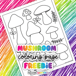 mushroom coloring page