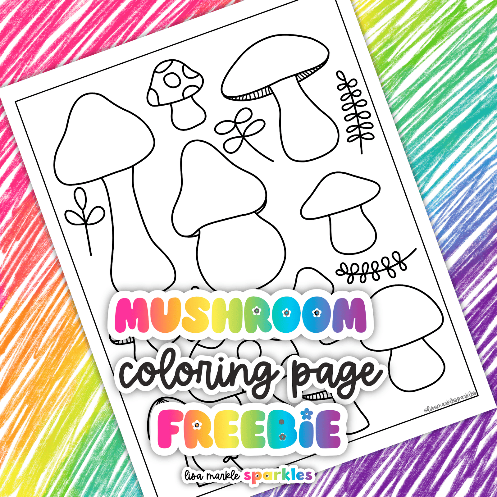 mushroom coloring page