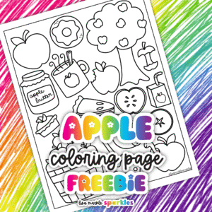 apple coloring page