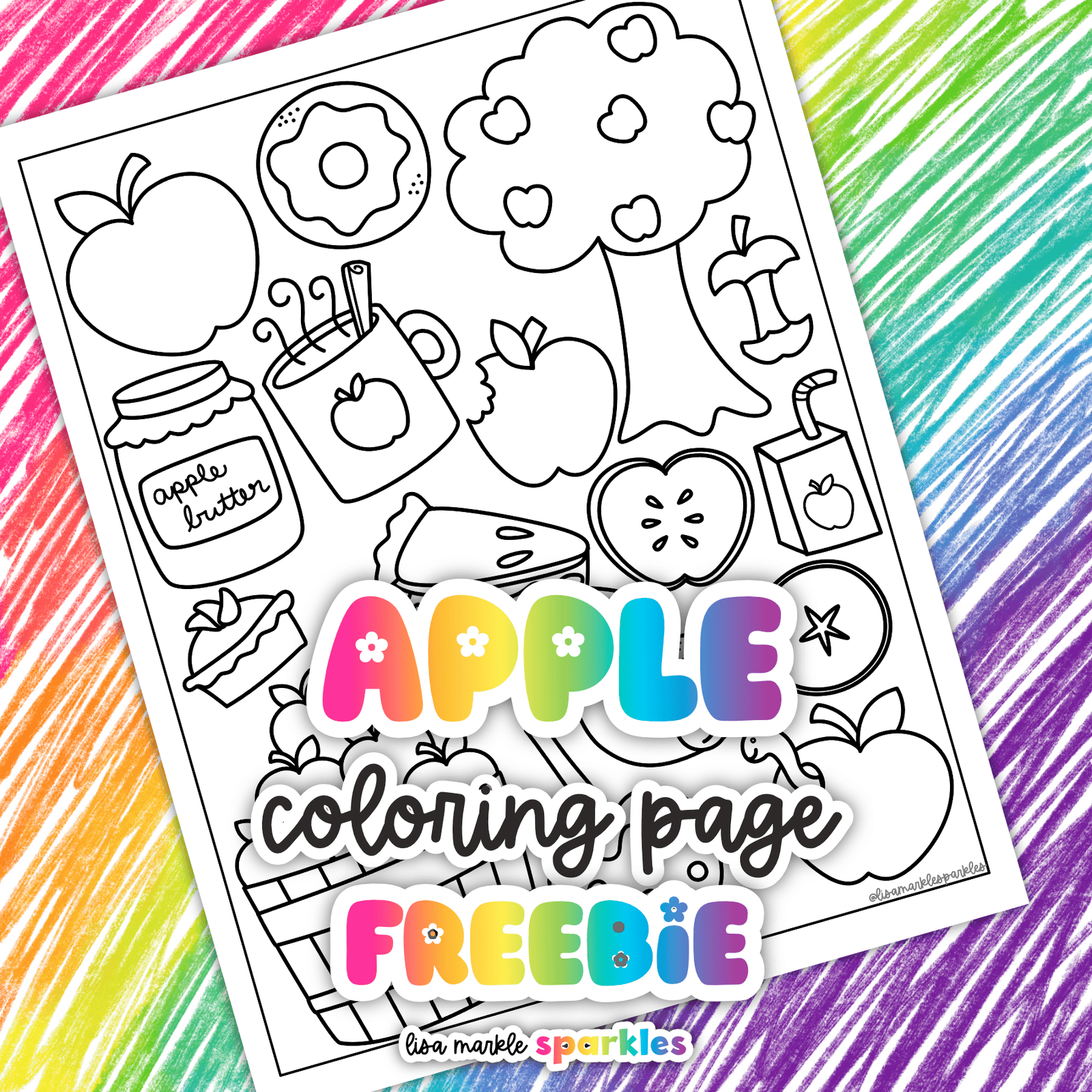 apple coloring page