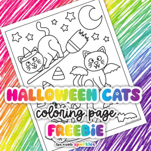halloween cat coloring page