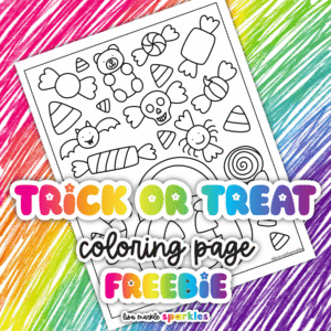 halloween candy coloring page