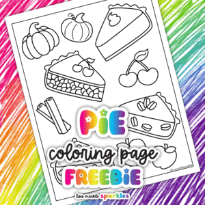 pie coloring page