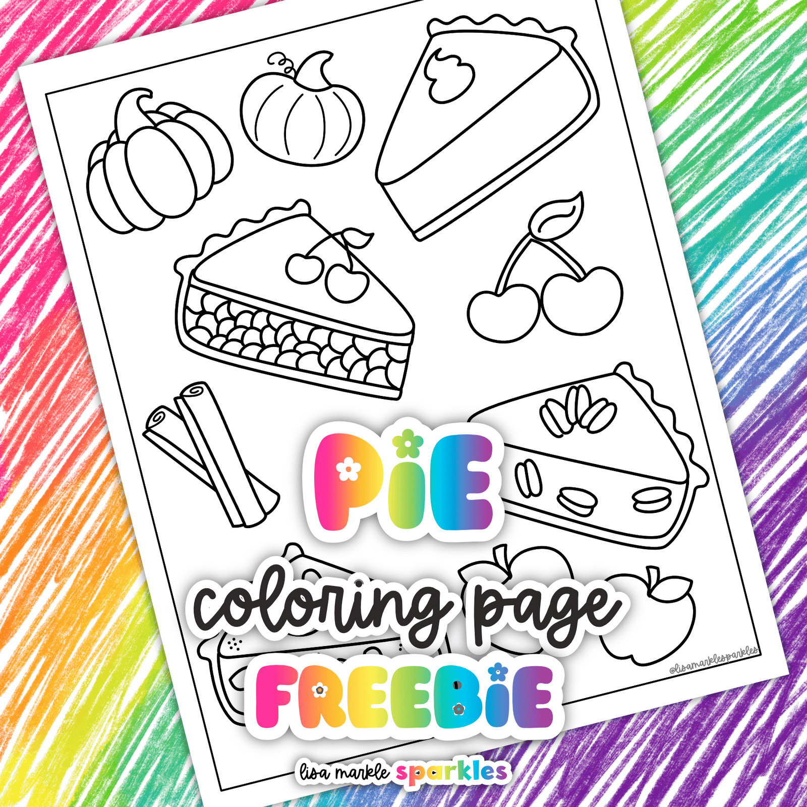 pie coloring page