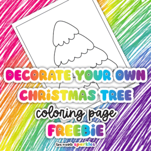 decorate a christmas tree coloring page