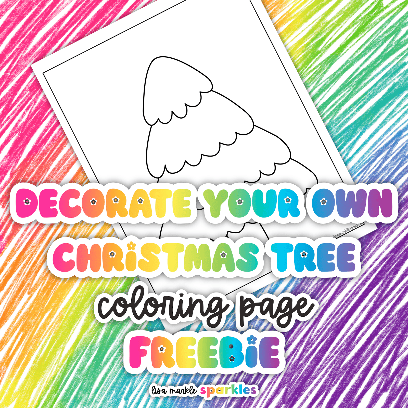 decorate a christmas tree coloring page