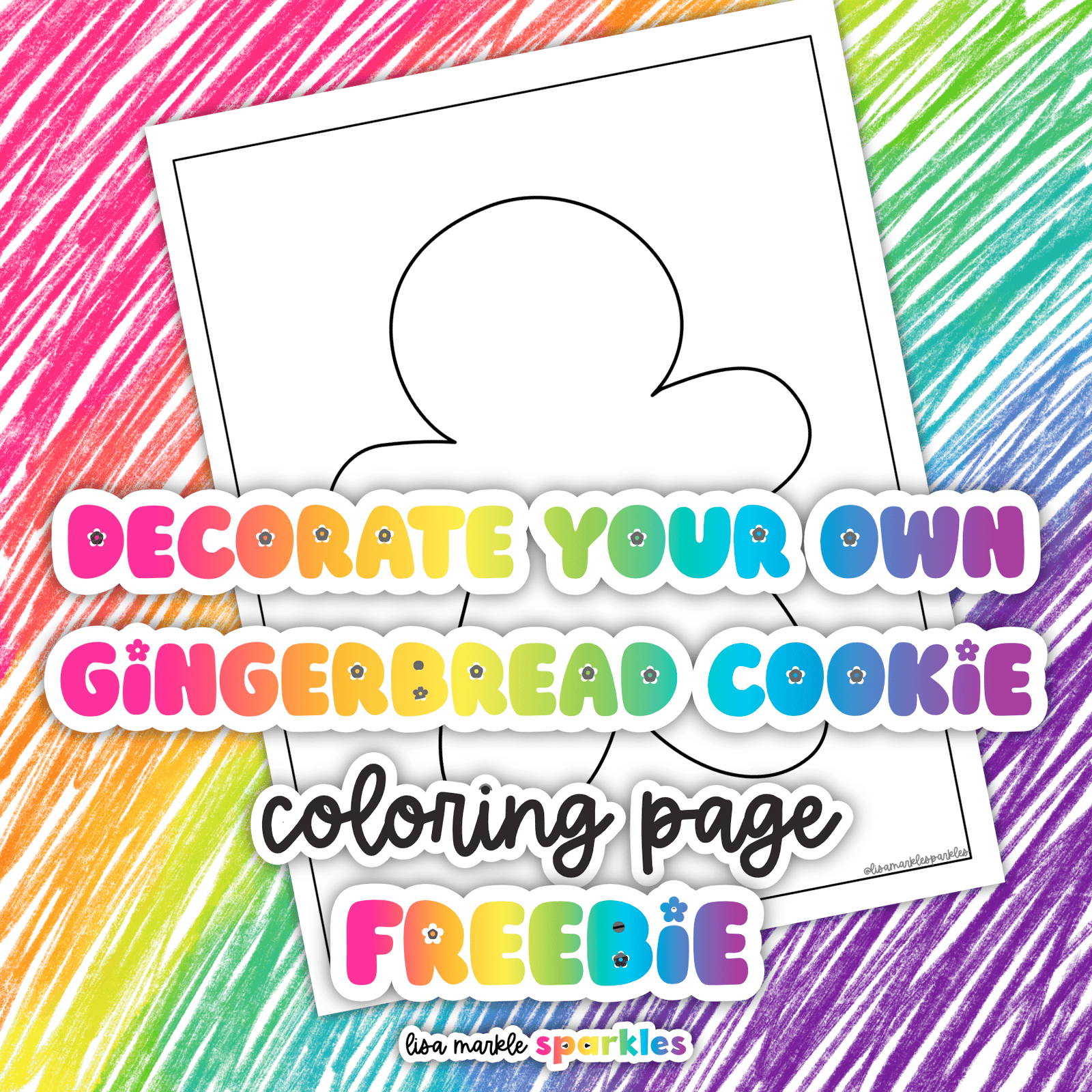 gingerbread man coloring page