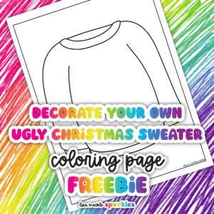ugly christmas sweater coloring page