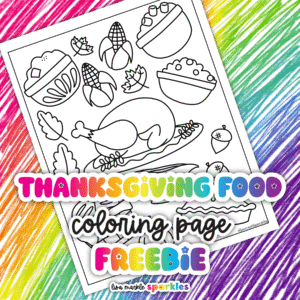 thanksgiving food coloring page