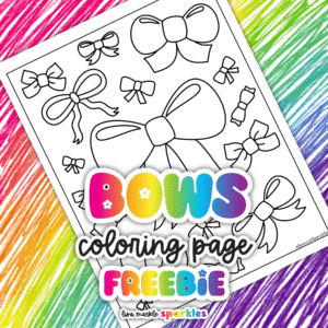 bows coloring page
