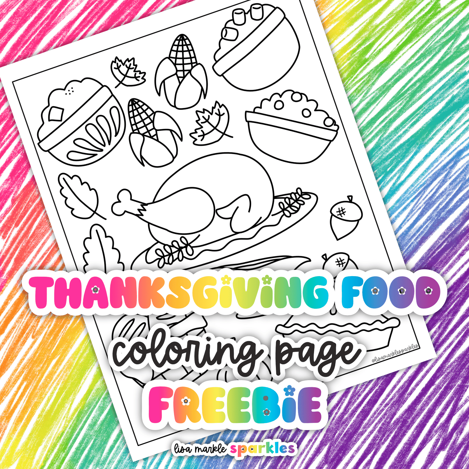 thanksgiving food coloring page