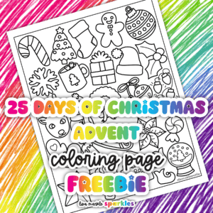 christmas advent coloring page