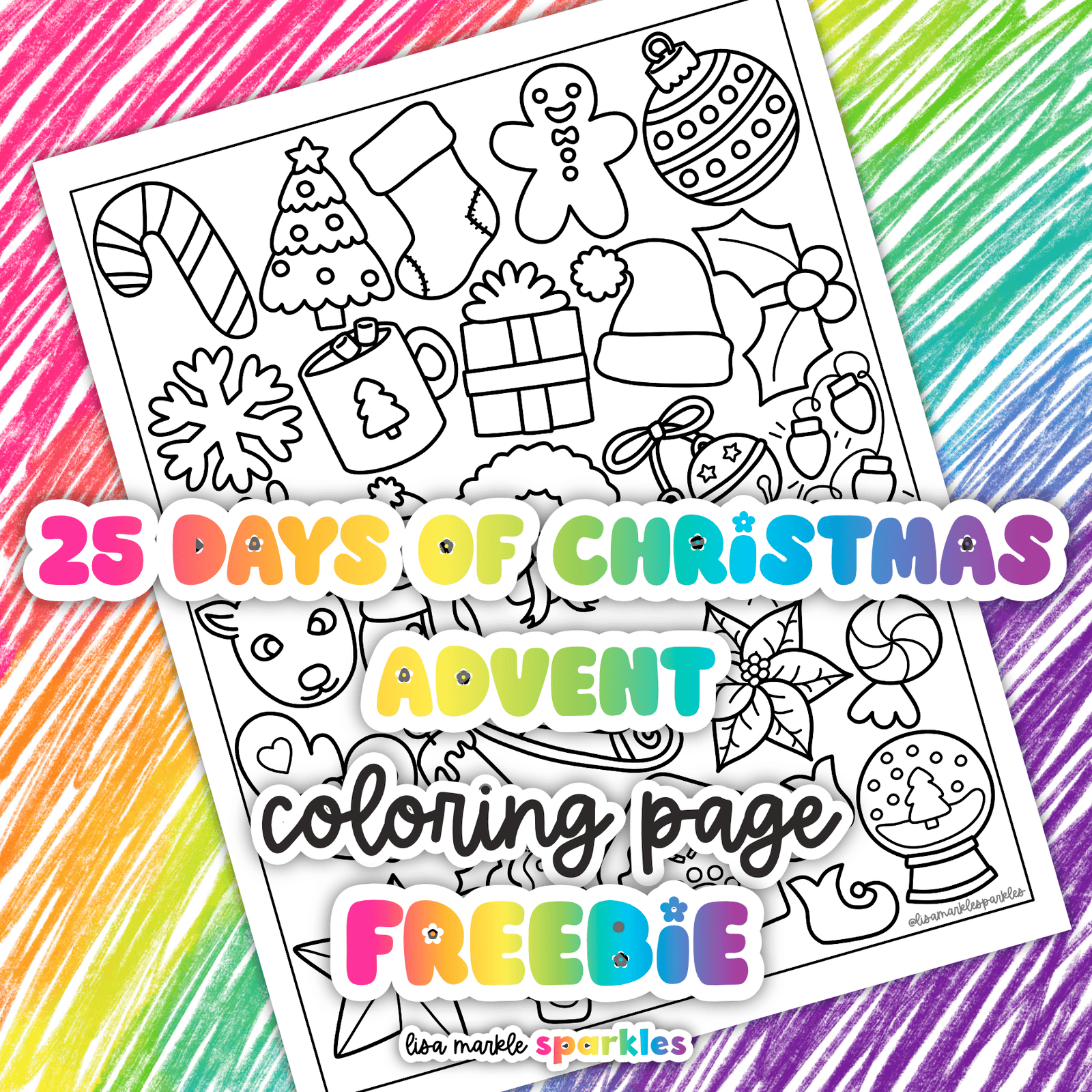 christmas advent coloring page