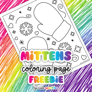 Mittens coloring page