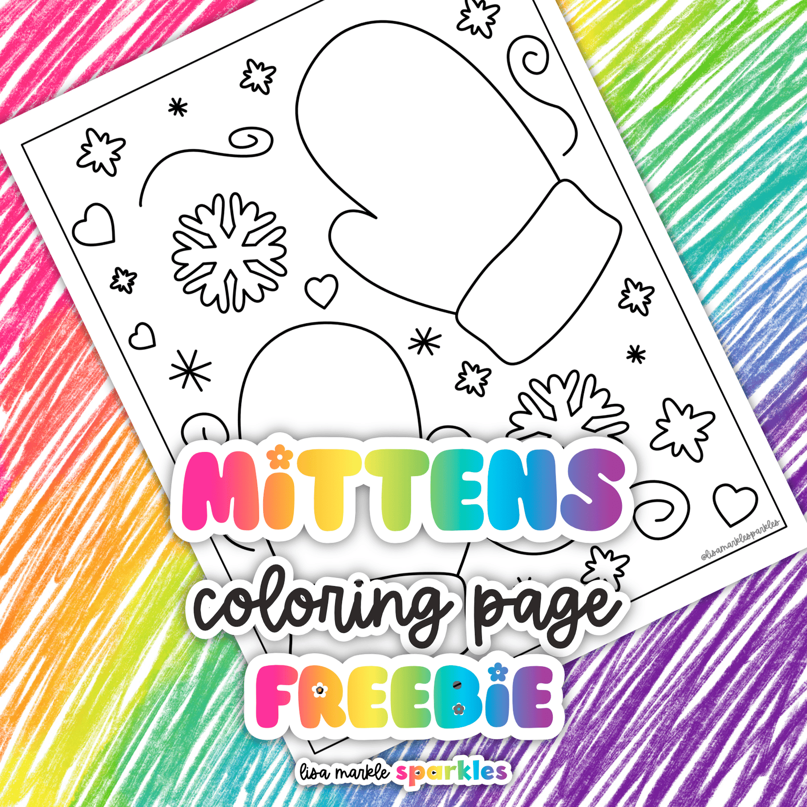 Mittens coloring page