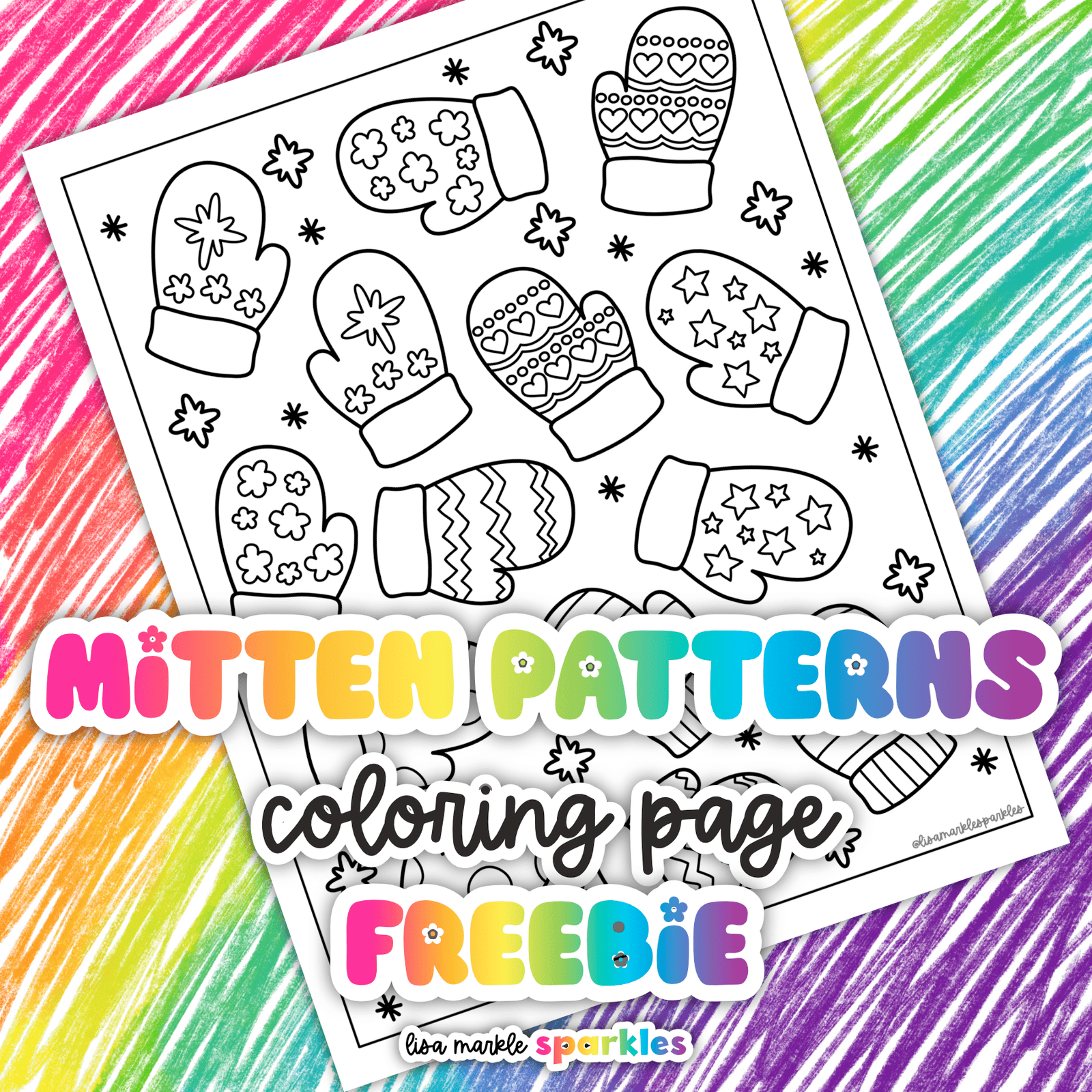 mittens coloring page