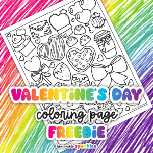 valentine's day coloring page