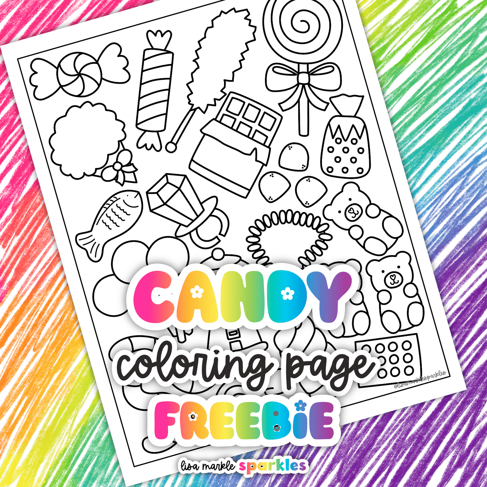 candy coloring page
