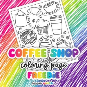 coffee coloring page