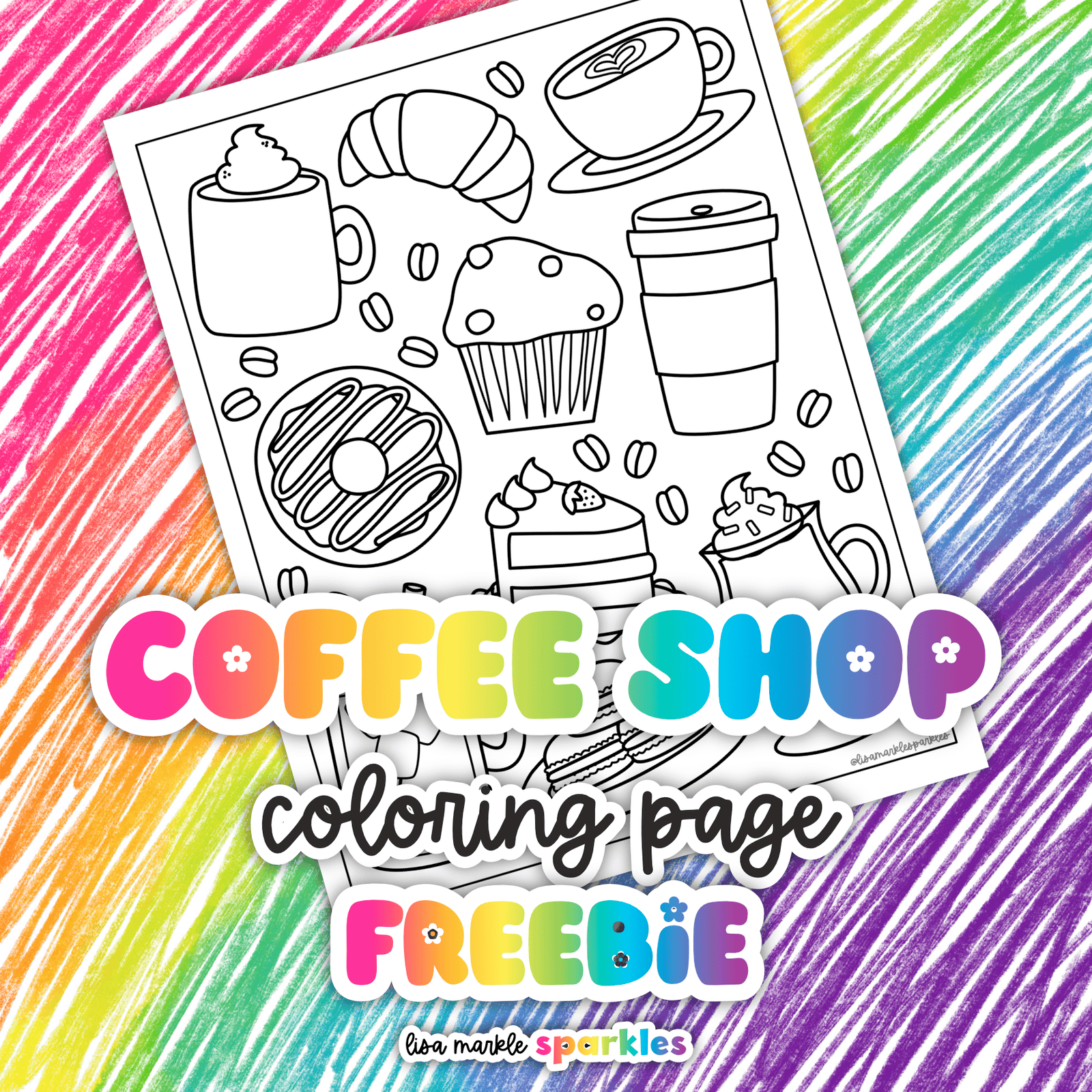 coffee coloring page