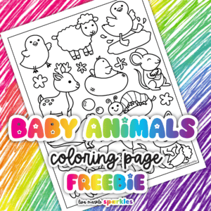 baby animals coloring page